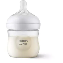 Biberon Philips Avent Natural Response SCY900/01, 125 ml, tetina care functioneaza ca sanul mamei, cu debit 2, tetina fara scurgeri, +0 luni, fara BPA