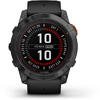 Ceas smartwatch Garmin Fenix 7X Pro Solar, Glass, curea Neagra, Slate Grey
