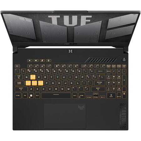 Laptop Gaming ASUS TUF F15 FX507ZU4 cu procesor Intel® Core™ i7-12700H pana la 4.70 GHz, 15.6", Full HD, IPS, 144Hz, 8GB, 512GB SSD, NVIDIA® GeForce RTX™ 4050 6GB GDDR6, No OS, Jaeger Gray