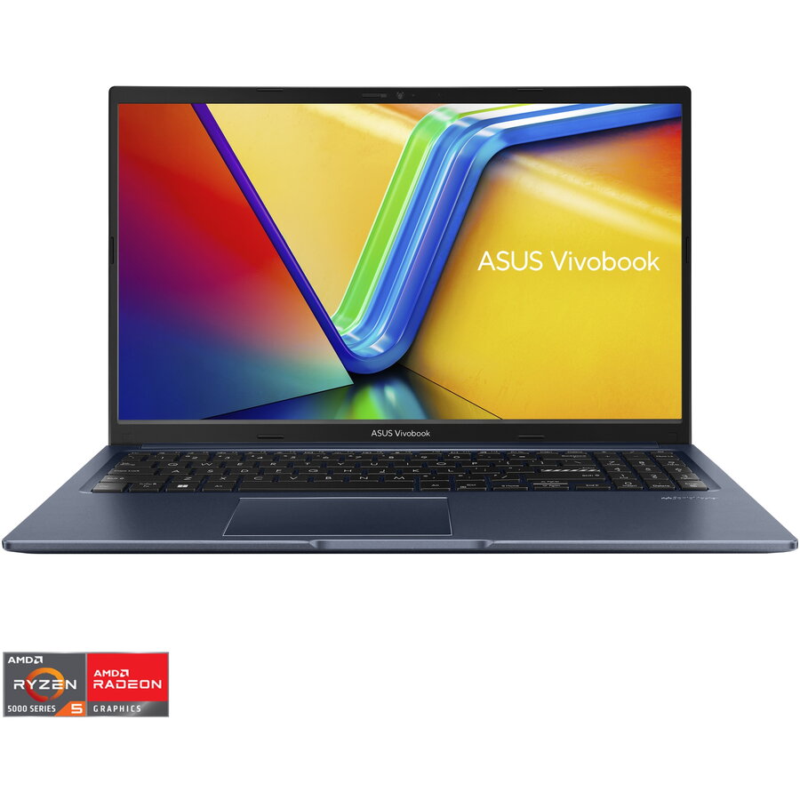 Laptop Asus Vivobook 15 M1502qa Cu Procesor Amd Ryzen™ 5 5600h Pana La 4.20 Ghz, 15.6&#039;&#039;, Full Hd, Ips, 8gb, 512gb Ssd, Amd Radeon™ Graphics, No Os, Quiet Blue