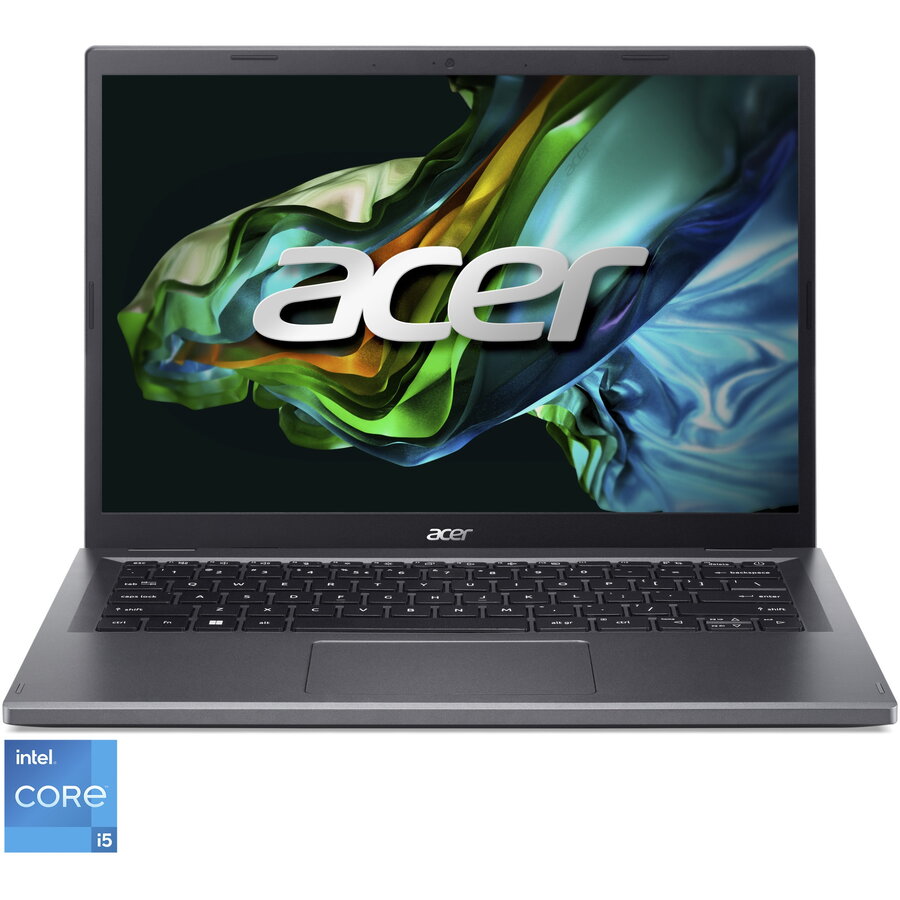 Laptop Acer Aspire 5 A514-56 cu procesor Intel® Core™ i5-1335U pana la 4.6 GHz, 14, WUXGA, 16GB DDR5, 512GB SSD, Intel® UHD Graphics, No OS, Iron