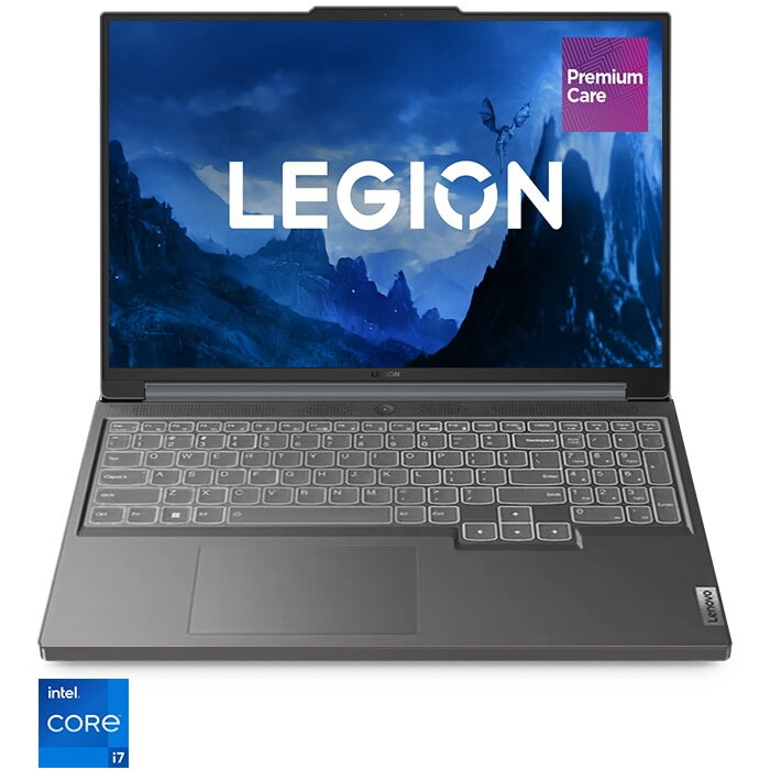 Laptop Gaming Lenovo Legion Slim 5 16IRH8 cu procesor Intel® Core™ i7-13700H pana la 5.00 GHz, 16, WUXGA, IPS, 144Hz, 16GB, 512GB SSD, NVIDIA GeForce RTX 4050 6GB GDDR6, No OS, Storm Grey, 3y on-site Premium Care