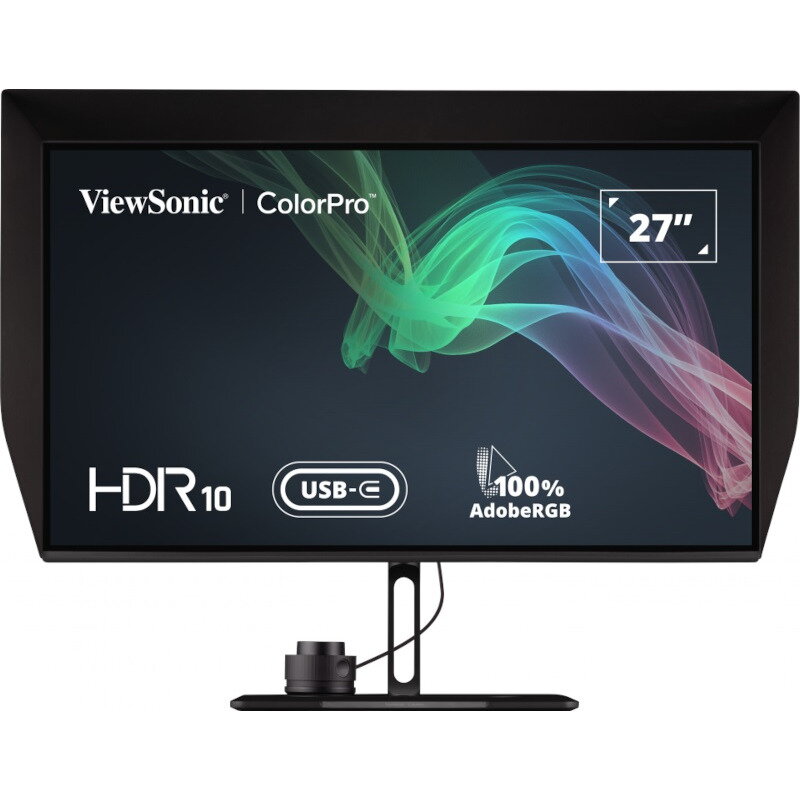 Monitor LED IPS ViewSonic 27, 4K, HDMI, Display Port, USB Type-C, USB, Negru