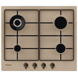 Plita incorporabila Candy CHW6BRAV4WGT, Gaz, 4 arzatoare, Aprindere electrica, Sistem de siguranta, 60 cm, Bej