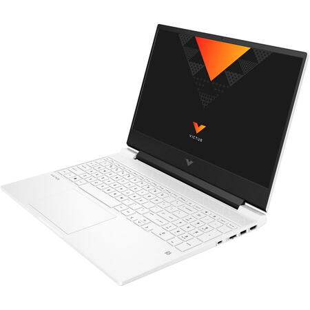 Laptop Gaming HP Victus 15-fa0027nq cu procesor Intel® Core™ i5-12450H pana la 4.40 GHz, 15.6", Full HD, IPS, 144Hz, 16GB DDR4, 512GB SSD, NVIDIA® GeForce RTX™ 3050 4GB GDDR6, Windows 11 Home, White