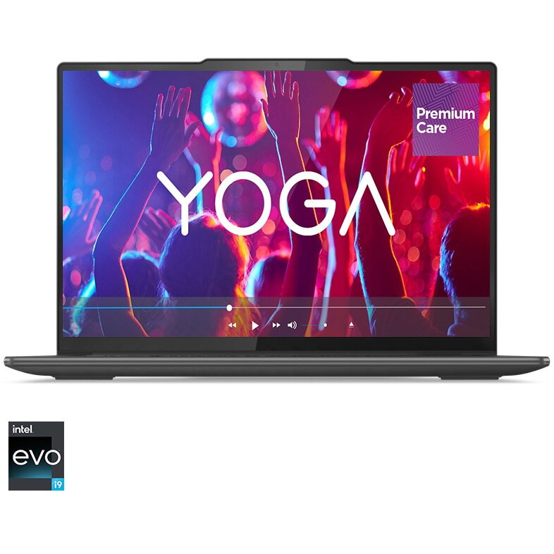 Laptop ultraportabil Lenovo Yoga Pro 9 14IRP8 cu procesor Intel® Core™ i9-13905H pana la 5.4 GHz, 14.5, 3K, Mini LED, Touch, 64GB, 1TB SSD, NVIDIA® GeForce RTX™ 4070 8GB GDDR6 , Windows 11 Home, Storm Grey, 3y on-site Premium Care