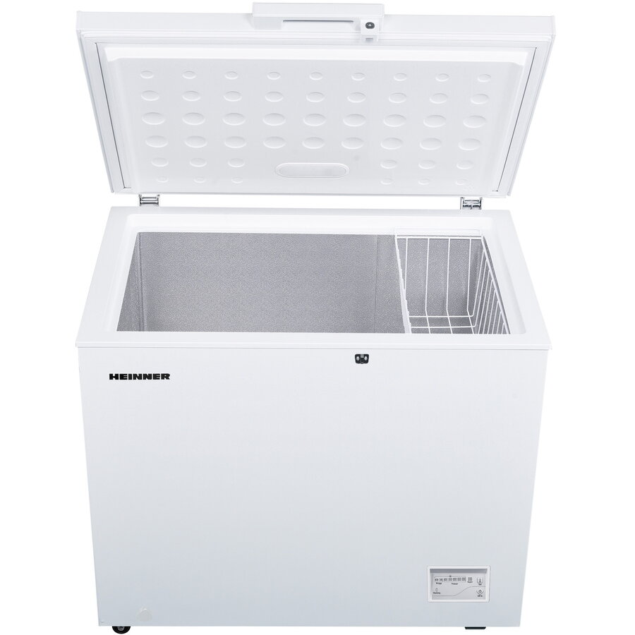 Lada frigorifica Heinner HCF-246CNHE++, 246 l, Clasa E, Compresor inverter, Control electronic, Iluminare LED, Functionalitate frigider, Alb
