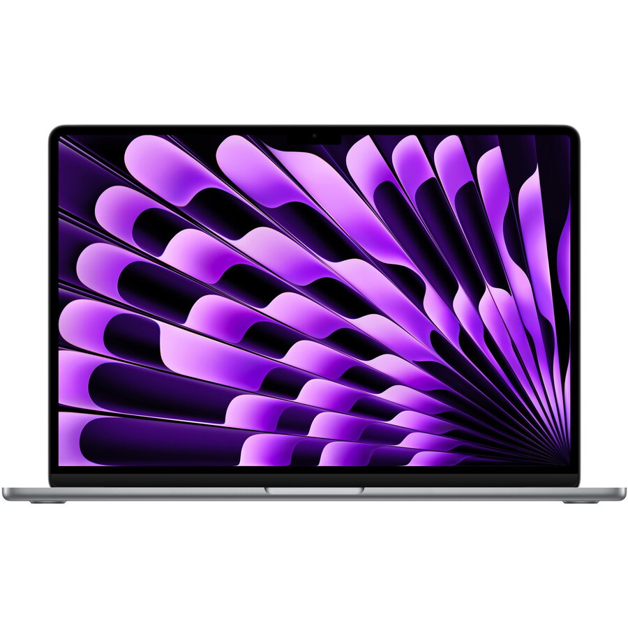 Laptop Apple MacBook Air 15 cu procesor Apple M2, 8 nuclee CPU si 10 nuclee GPU, 16GB, 1TB SSD, Space Grey, INT KB