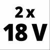 Set 2 acumulatori si incarcator Einhell PXC 4512098, 18 V, 3 Ah, 20 V voltaj incarcare, 900 W putere maxima