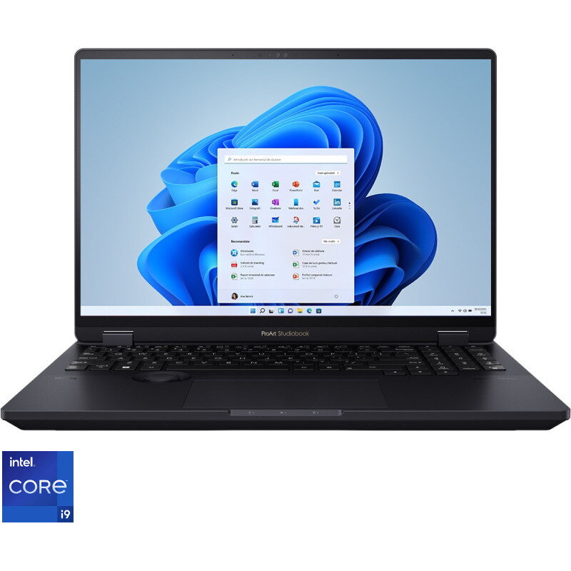 Laptop ASUS Zenbook Pro 16X OLED UX7602VI cu procesor Intel® Core™ i9-13900H pana la 5.40 GHz, 16, 3.2K OLED, Touch, 64GB, 2TB SSD, NVIDIA® GeForce RTX™ 4070 8GB GDDR6, Windows 11 Pro, Tech Black, Garantie extinsa 3 ani