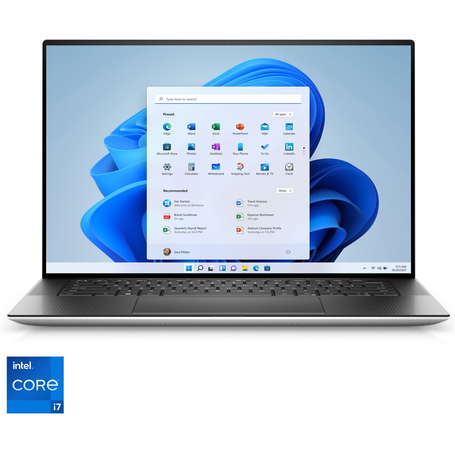 Laptop ultraportabil Dell XPS 9530 cu procesor Intel® Core™ i7-13700H pana la 5.00 GHz, 15.6, Full HD+, 32GB DDR5, 1TB SSD, NVIDIA GeForce RTX 4050 6GB GDDR6, Windows 11 Pro, Platinum Silver, 3y Basic Onsite Service warranty