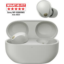Casti Audio In-Ear Sony WF-1000XM5S, True Wireless, Bluetooth, Noise cancelling, Microfon, Autonomie de pana la 24 ore, Incarcare rapida, IPX4, Silver