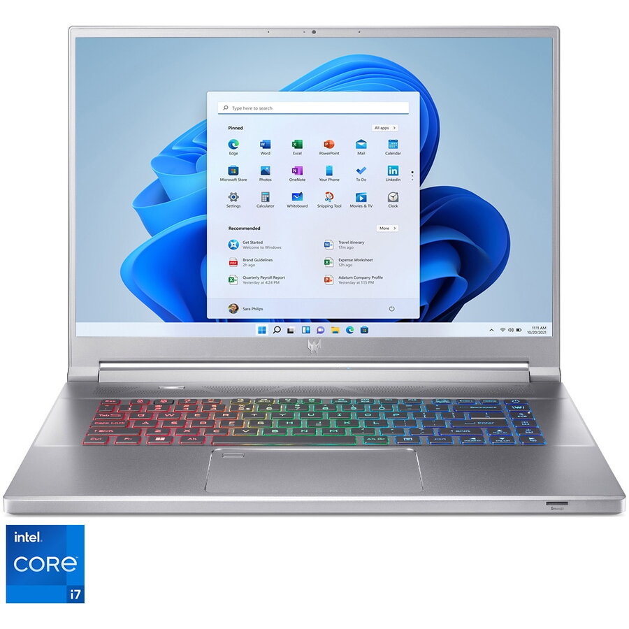 Laptop Gaming Acer Predator Triton 300se Pt316-51s Cu Procesor Intel® Core™ I7-12700h Pana La 4.70ghz, 16, 16gb Ddr5, 1tb Ssd, Nvidia® Geforce® Rtx 3070 Ti 8gb Gddr6, Windows 11 Home, Pure Silver