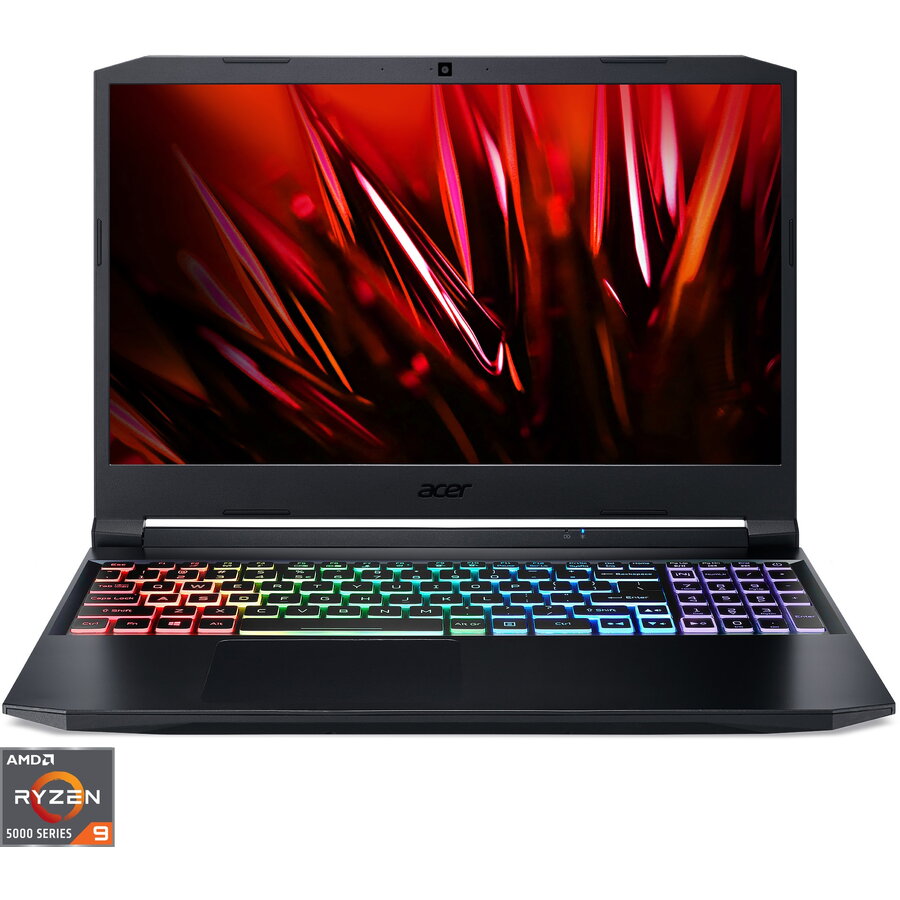 Laptop Gaming Acer Nitro 5 AN515-45 cu procesor AMD Ryzen™ 9 5900HX pana la 4.60 GHz, 15.6, QHD, IPS, 165Hz, 32GB, 1TB SSD, NVIDIA® GeForce RTX™ 3080 8GB GDDR6, NO OS, Black