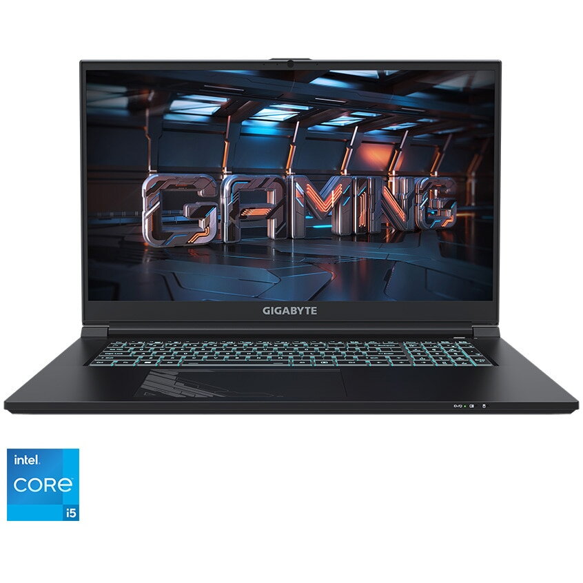 Laptop Gaming Gigabyte G7 Kf Cu Procesor Intel® Core™ I5-12500h Pana La 4.50ghz, 17.3, Full Hd, 144hz, 16gb, 512gb Ssd, Nvidia Geforce Rtx 4060 8gb Gddr6, No Os, Black