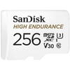 Card de memorie Sandisk microSDXC High Endurance, 256 GB, V30, U3
