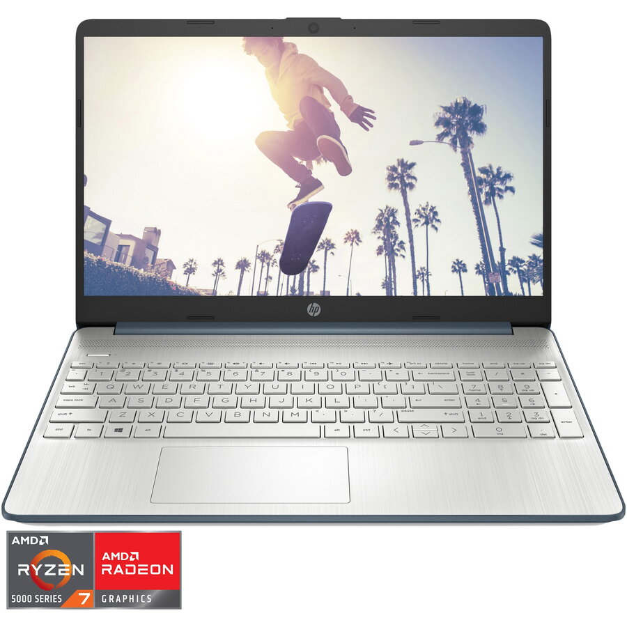 Laptop Hp 15s-eq3008nq Cu Procesor Amd Ryzen™ 7 5825u Pana La 4.50 Ghz, 15.6, Full Hd, 16gb, 512gb Ssd, Amd Radeon™ Graphics, Free Dos, Spruce Blue