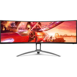 Monitor LED AOC Gaming AGON AG493UCX2 Curbat 49 inch DQHD VA 1 ms 165 Hz USB-C HDR FreeSync Premium Pro & G-Sync Compatible