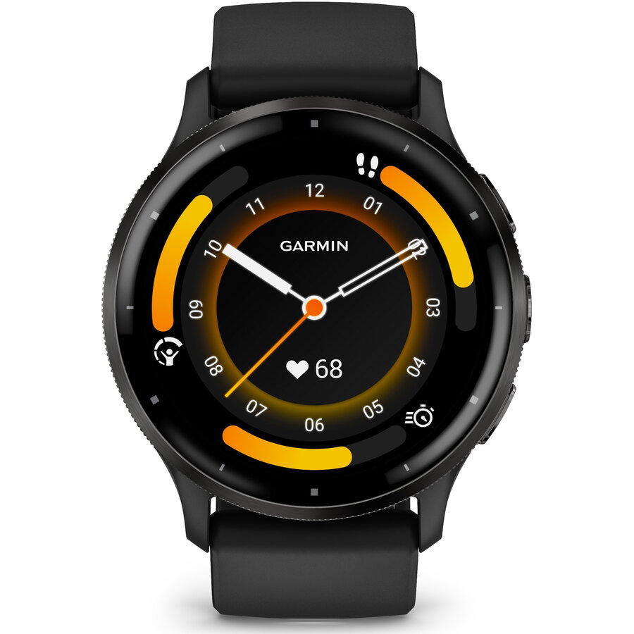 Ceas Smartwatch Garmin Venu 3, Gps, Wi-fi, Curea Silicon, 45mm, Black/slate