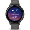 Ceas smartwatch Garmin Venu 3S, GPS, Wi-Fi, curea silicon, Black Sesame/Slate