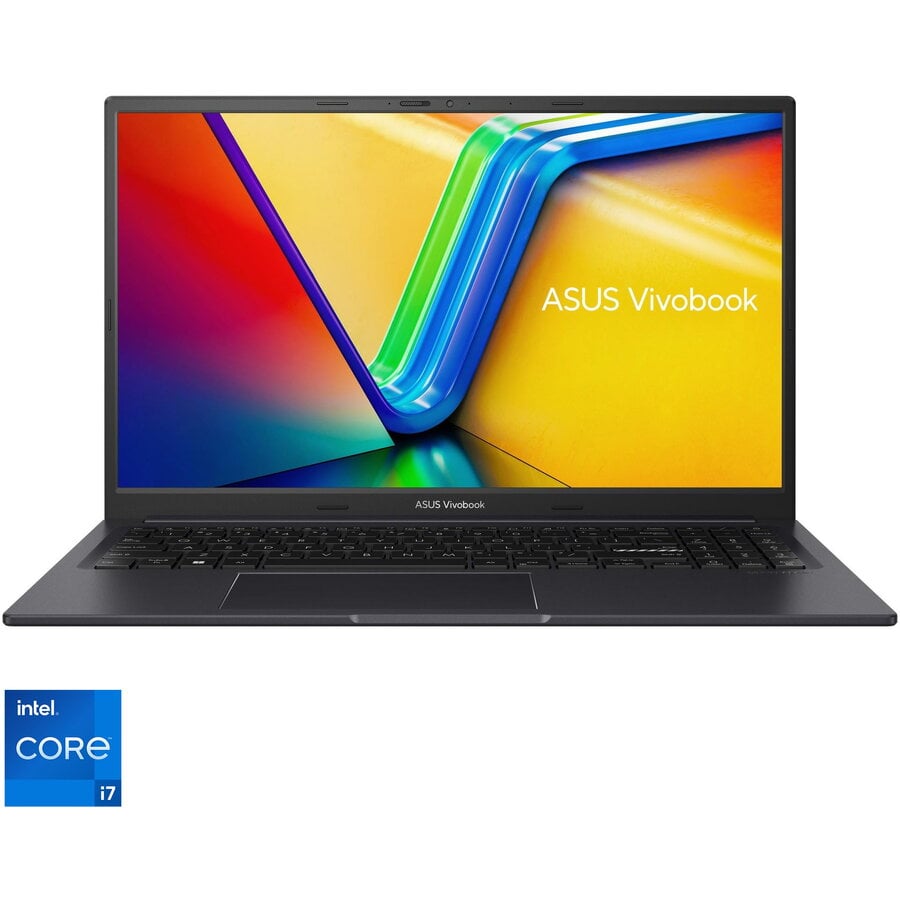 Laptop ASUS VivoBook 15X OLED K3504VA cu procesor Intel®Core™ i7-1360P pana la 5.0 GHz, 15.6, Full HD, OLED, 8GB, 512GB SSD, Intel® UHD Graphics, No OS, Indie Black