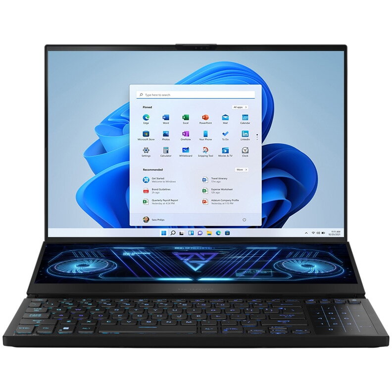 Laptop Gaming ASUS ROG Zephyrus Duo 16 GX650PZ cu procesor AMD Ryzen™ 9 7945HX pana la 5.4 GHz, 16, QHD+, IPS, 240Hz, 32GB DDR5, 1TB SSD, NVIDIA® GeForce RTX™ 4080 12GB GDDR6, Windows 11 Pro, Black