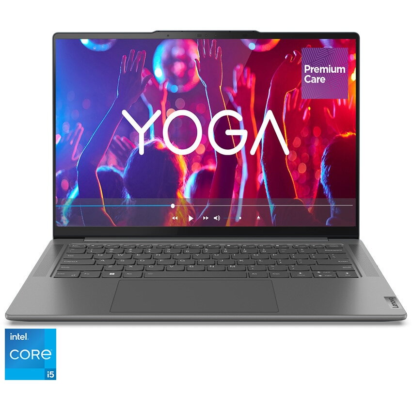 Laptop ultraportabil Lenovo Yoga Pro 7 14IRH8 cu procesor Intel® Core™ i5-13500H pana la 4.7 GHz, 14.5, 2.5K, IPS, 32GB, 1TB SSD, Intel® Iris® Xe Graphics, No OS, Storm Grey, 3y on-site Premium Care