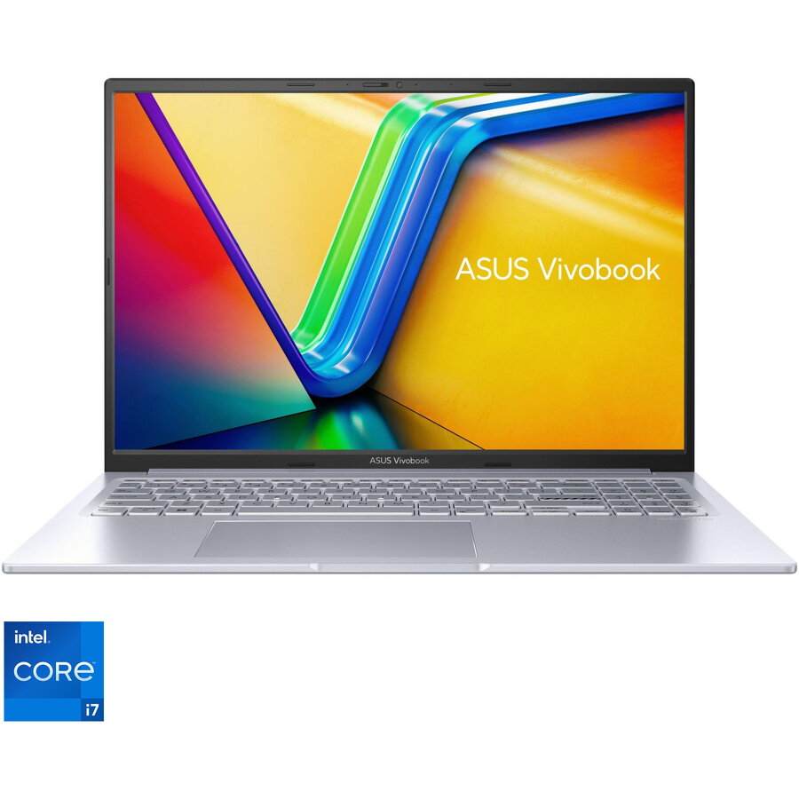 Laptop ASUS VivoBook 16X K3604ZA cu procesor Intel® Core™ i7-1255U pana la 4.70 GHz, 16, WUXGA, 16GB, 512GB SSD, Intel Iris Xᵉ Graphics, No OS, Cool Silver