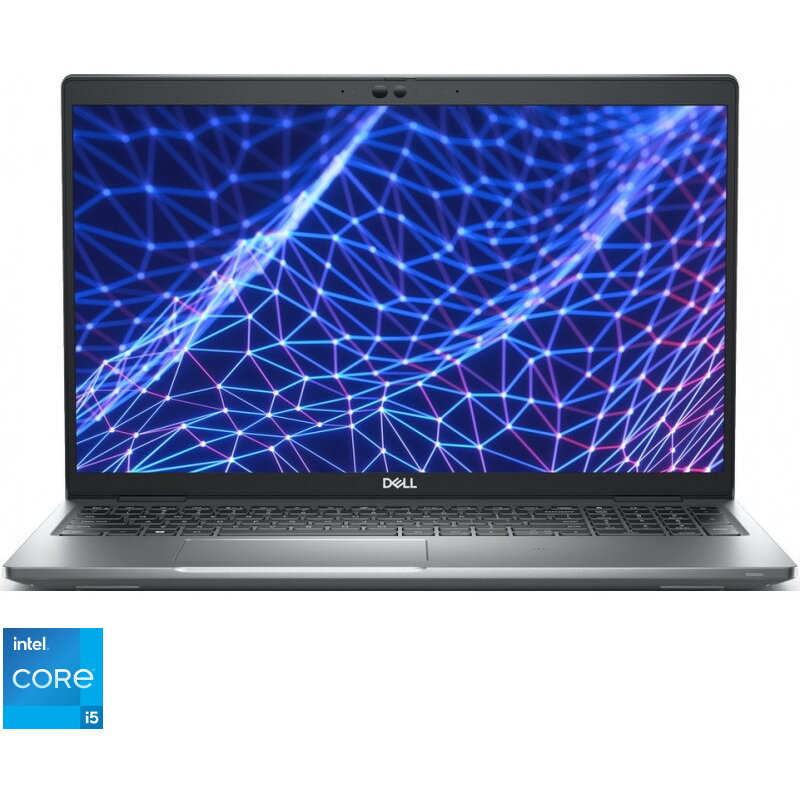 Laptop Dell Latitude 5530 cu procesor Intel® Core™ i5-1245U pana la 4.40 GHz, 15.6, Full HD, 8GB, 256GB SSD, Intel® Iris® Xe Graphics, Ubuntu, Gray