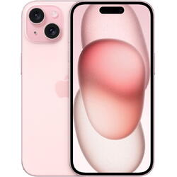 Telefon mobil Apple iPhone 15, 256GB, 5G, Pink