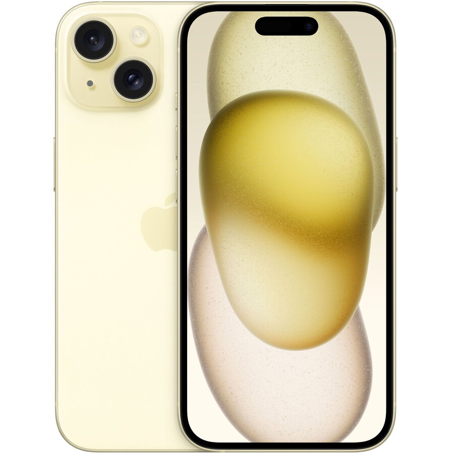 Telefon mobil Apple iPhone 15, 512GB, 5G, Yellow