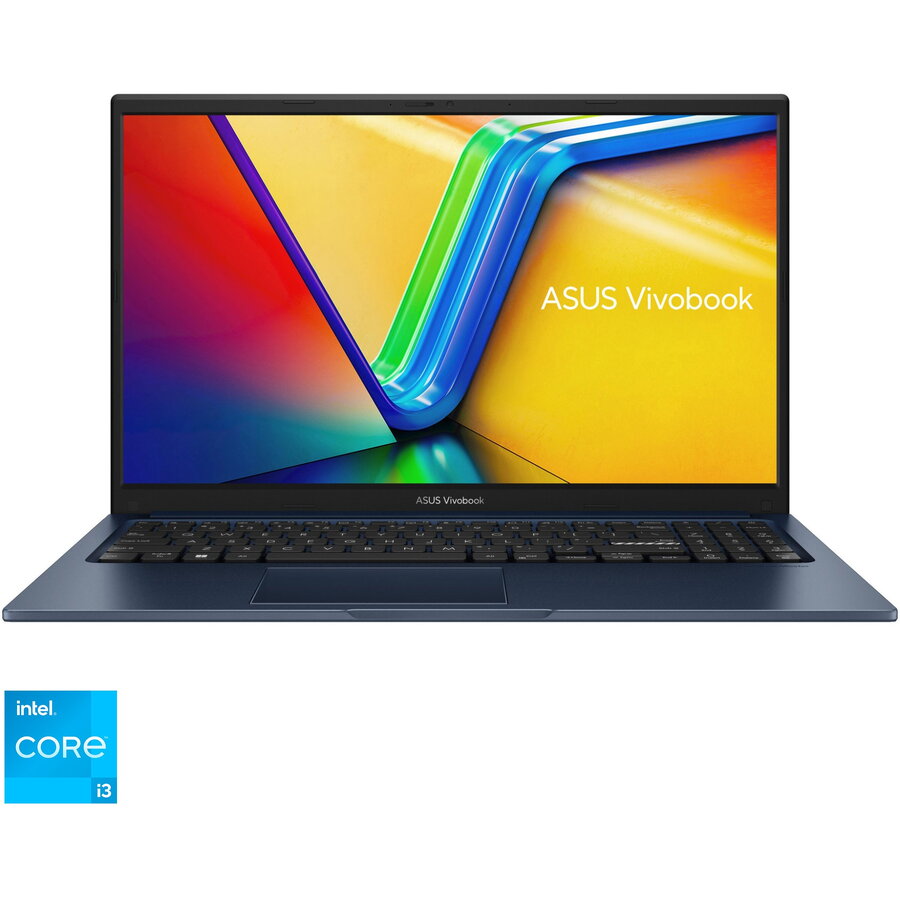 Laptop ASUS VivoBook 15 A1504ZA cu procesor Intel® Core™ i3-1215U pana la 4.4 GHz, 15.6, Full HD, IPS, 8GB, 256GB SSD, Intel® UHD Graphics, No OS, Quiet Blue