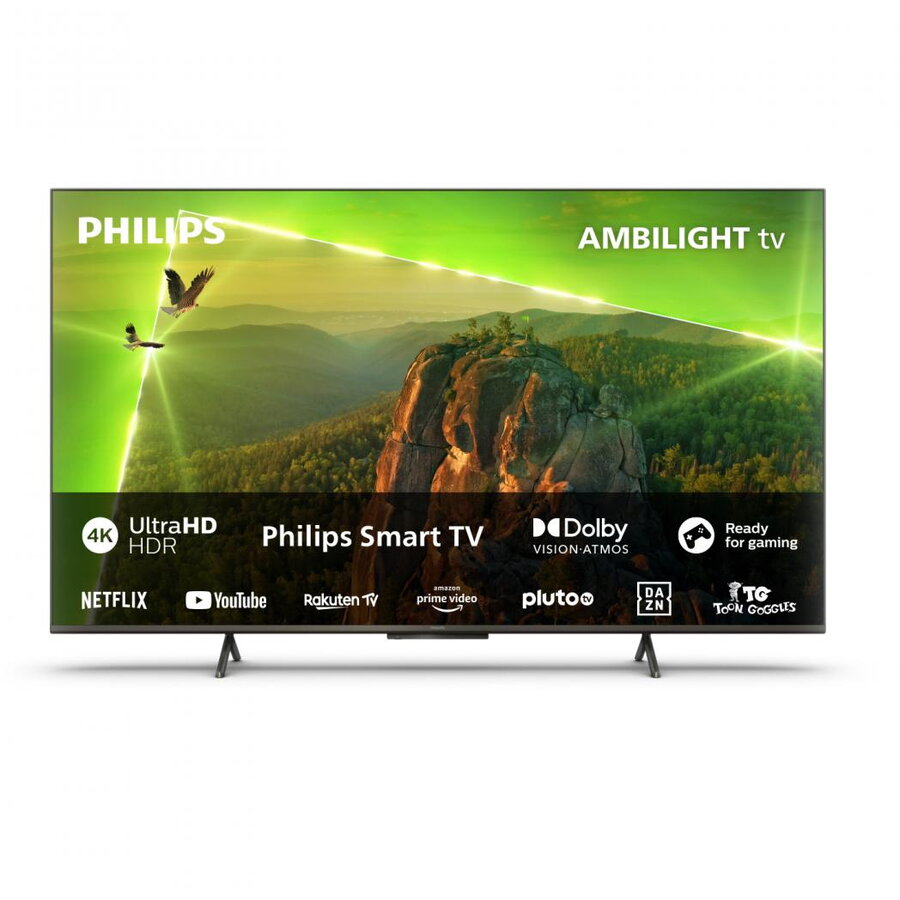 Televizor LED Philips 70PUS8118, 177 cm, Ambilight Smart TV, 4K Ultra HD, Clasa F
