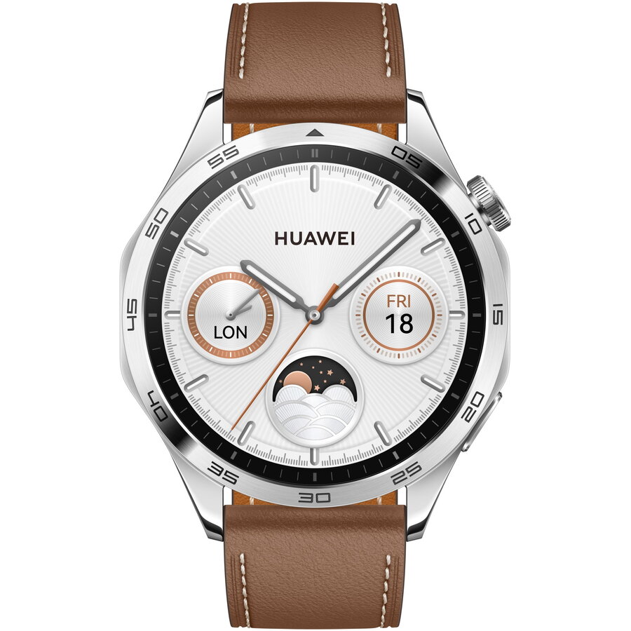 Smartwatch Huawei Watch Gt 4, 46mm, Brown Leather Strap