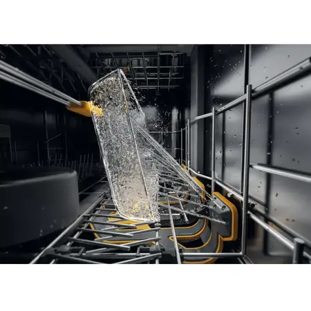 Masina de spalat vase Whirlpool W7F HS51 X, 15 seturi, 8 programe, Tehnologia Al-6lea Simt, NaturalDry, PowerCleanPro, Clasa B, Pornire cu intarziere, FlexiSpace, 60 cm, Inox