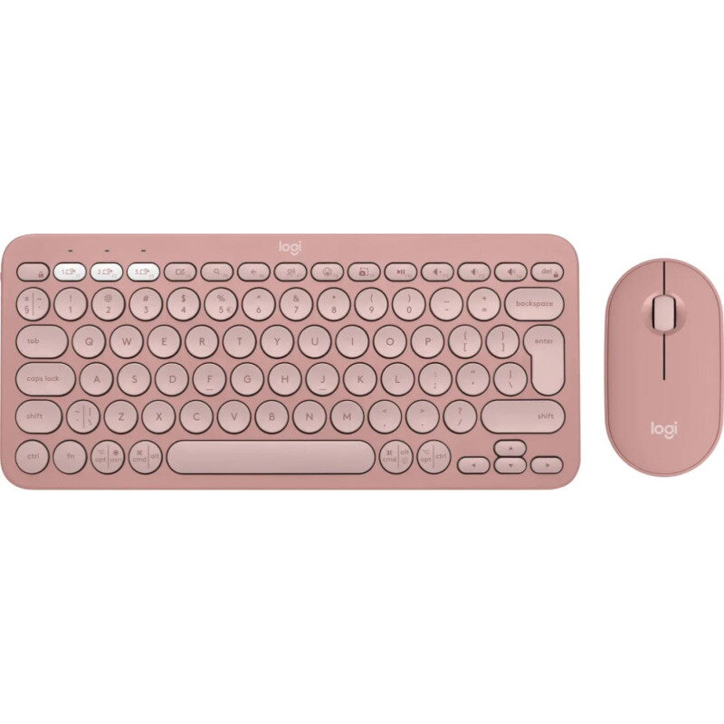 Kit tastatura + mouse Pebble 2 Combo, Tonal Rose