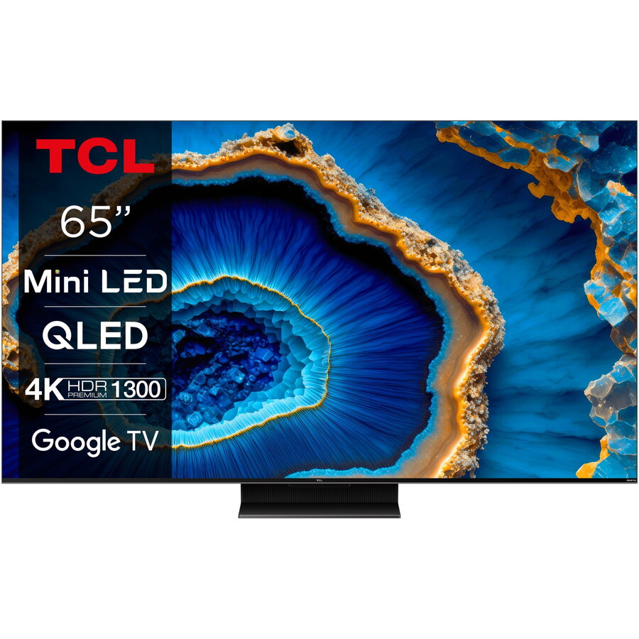 Televizor MiniLed TCL 65C805, 164 cm, Smart Google TV, 4K Ultra HD, 100hz, Clasa G