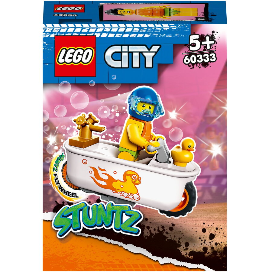 LEGO® City Stuntz - Motocicletă de cascadorii cu cadă 60333, 14 piese