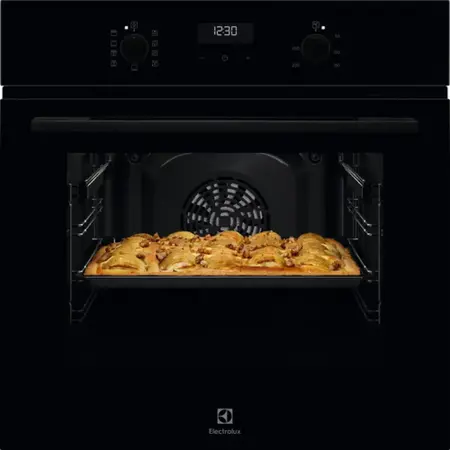 Cuptor electric incorporabil Electrolux EOD5H70BZ, SteamBake, 65 l, 10 functii, Ghidaj telescopic, 60 cm, Clasa A, Sticla neagra