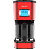 Cafetiera Daewoo DCM1000R, 1000 W, 1.5 l, Filtru permanent, Timer 24 ore, Indicator nivel apa, Design ergonomic, Rosu/Negru