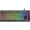 Tastatura gaming Trust GXT 833 Thado TKL, iluminare rainbow, Negru
