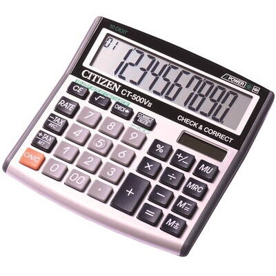 Calculator de birou CT-500VII, Citizen, 10 cifre, Gri