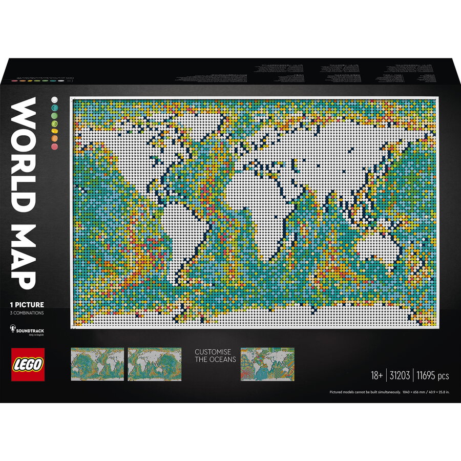 LEGO ART - Harta lumii 31203, 11695 piese