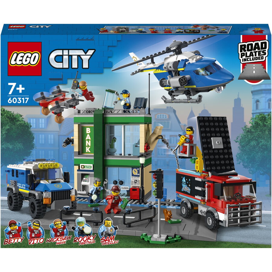 LEGO® City - Politia in urmarire la banca 60317, 915 piese