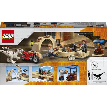 LEGO® Jurassic World - Dinozaur Atrociraptor: Urmărirea cu motocicleta 76945, 169 piese