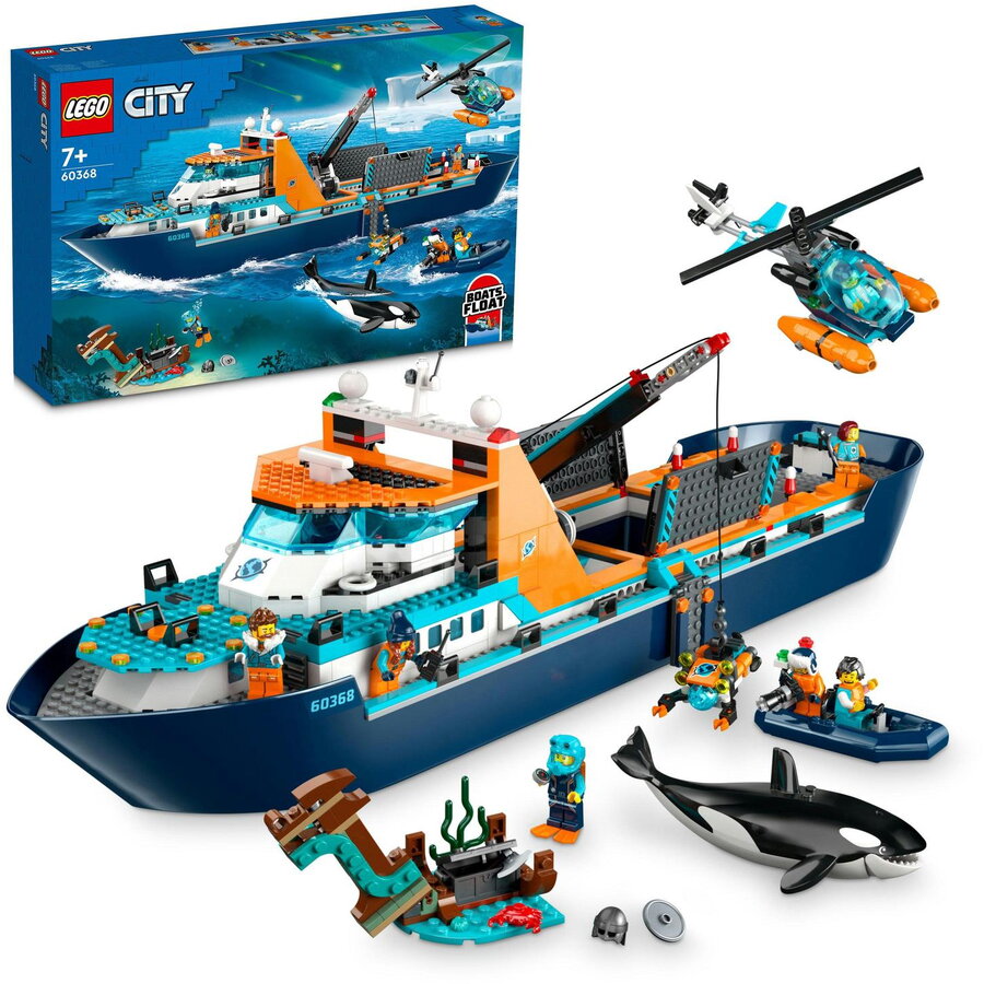 lego city nava de explorare a oceanului LEGO® City - Nava de explorare arctica 60368, 815 piese
