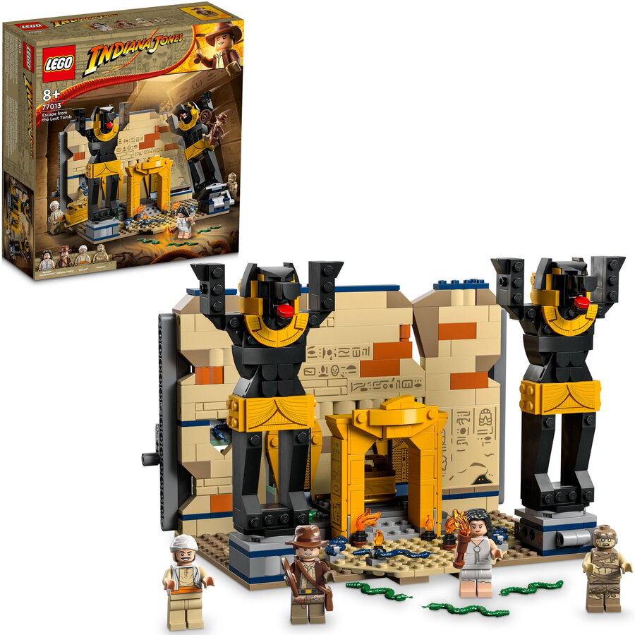 distribuția din indiana jones și regatul craniului de cristal LEGO® Indiana Jones - Evadare din Mormantul pierdut 77013, 600 piese