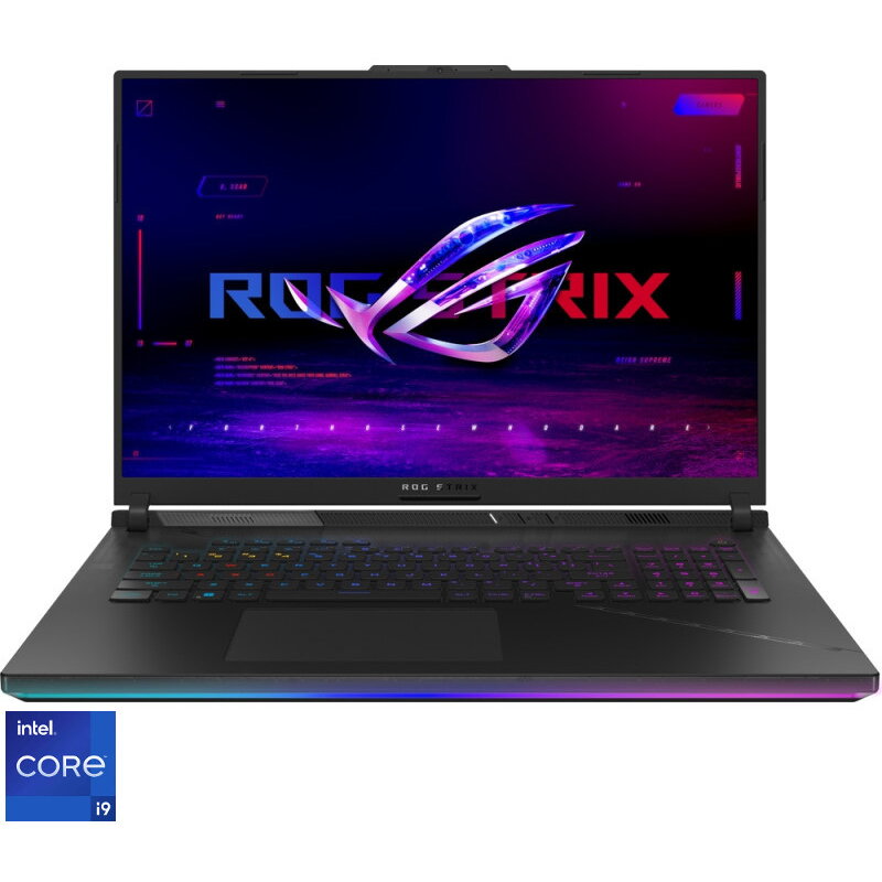 Laptop Gaming Asus Rog Strix Scar 18 G834jy Cu Procesor Intel® Core™ I9-13980hx Pana La 5.60 Ghz, 18, Qhd+, Ips, 240hz, 64gb Ddr5, 2tb Ssd, Nvidia® Geforce Rtx™ 4090 16gb Gddr6 Tgp 175w, No Os, Black