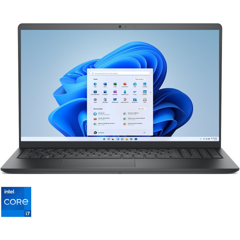 Laptop Dell 15.6&#039;&#039; Vostro 3530, Fhd 120hz, Procesor Intel® Core™ I7-1355u (12m Cache, Up To 5.00 Ghz), 8gb Ddr4, 512gb Ssd, Geforce Mx550 2gb, Win 11 Pro, Carbon Black, 3yr Prosupport