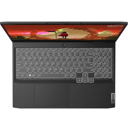 Laptop Gaming IdeaPad Gaming 3 15ARH7 cu procesor AMD Ryzen™ 5 7535HS pana la 4.55 GHz, 15.6" Full HD, IPS, 120Hz, 16GB, 512GB SSD, NVIDIA® GeForce RTX™ 4050 6GB GDDR6, No OS, Onyx Grey
